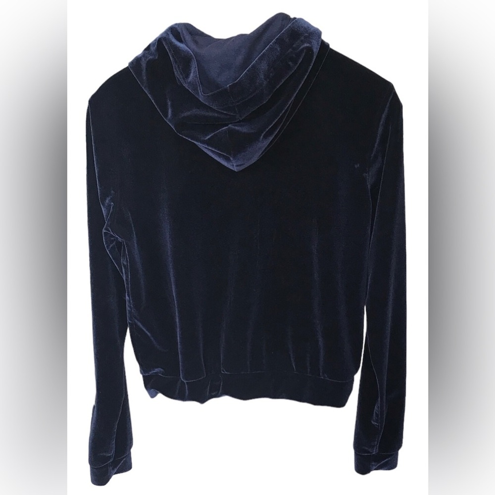 Fabletics | Women’s navy velour gold zipper front hoodie, front pockets size XS - Picture 6 of 13